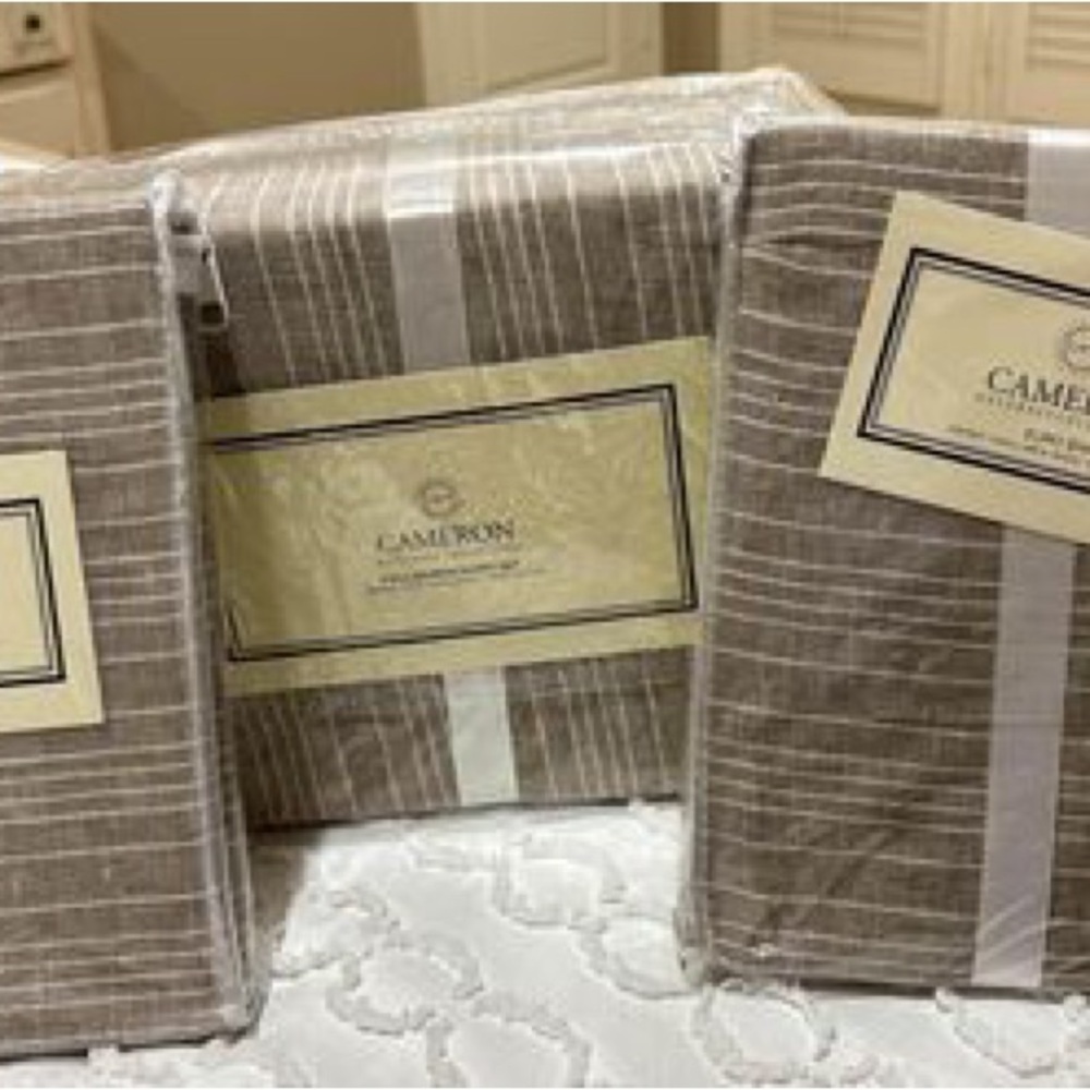 Cameron linen duvet cover with 2 euro shams